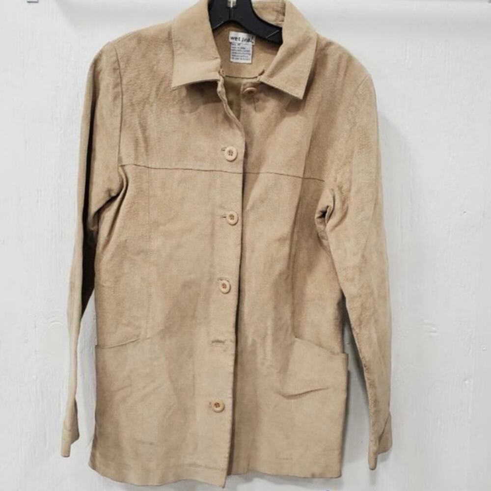 Wet Seal M Vintage Suede Leather Jacket Shirt